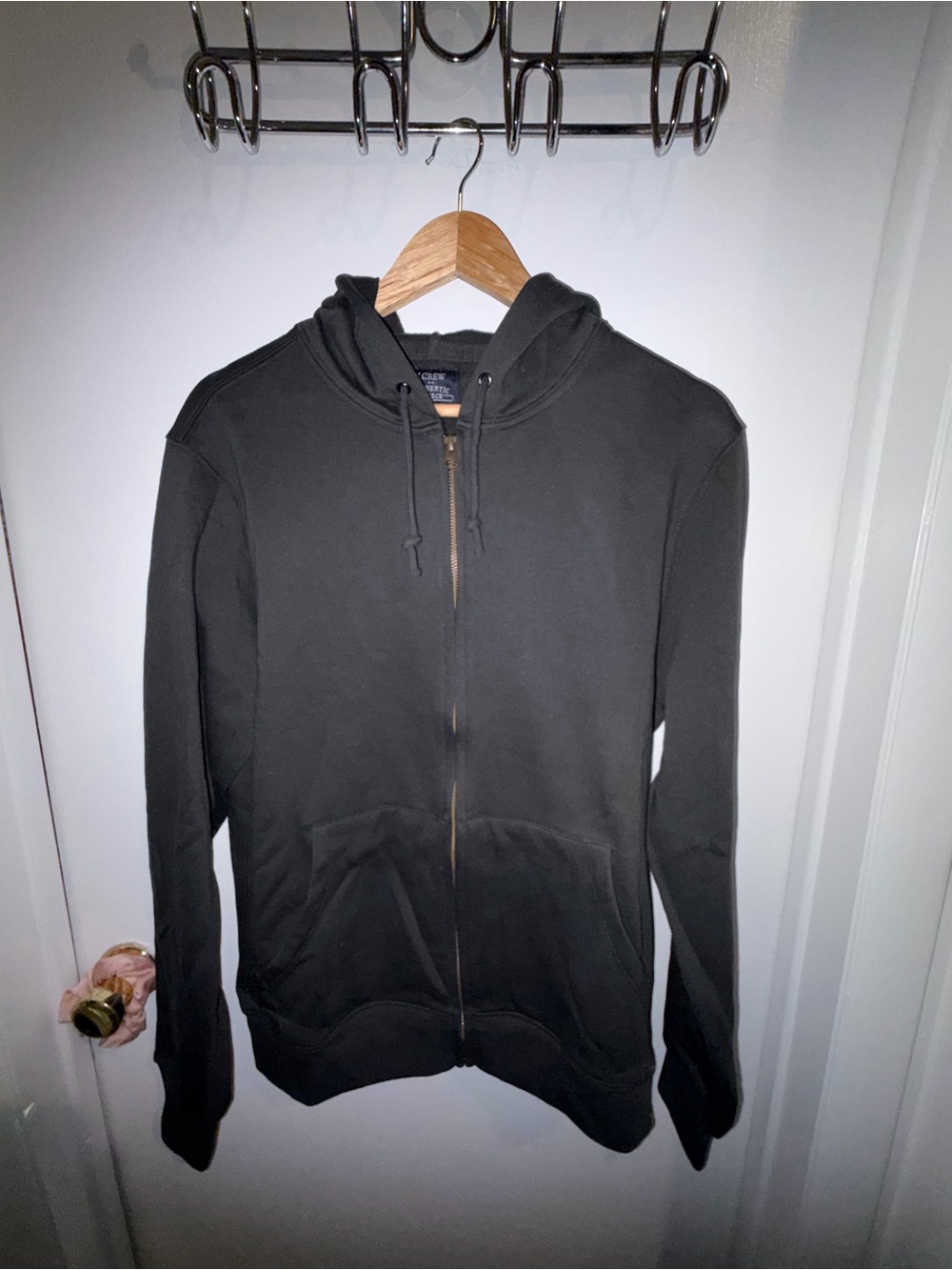 Men's JCrew Black Zip-Up Hoodie Sweater